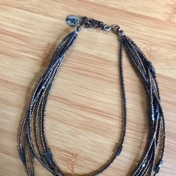 Copper Bronze Color Beaded Multi-strand Necklace - Picture 5 of 5